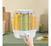 Contenitore per cereali da 12,5 kg con 6 griglie, distributore di cereali a 360°, organizzazione della cucina per cereali, noci, fagioli caratteristiche principaliDivertiti a cucinare: il cibo secco, 