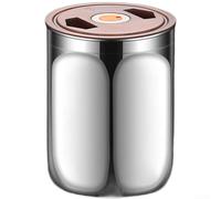 Contenitore per chicchi di caffè in acciaio inossidabile 304 con doppia guarnizione ermetica in silicone e valvola di rilascio della pressione One Touch per conservare tè, chicchi di caffè e alimenti
