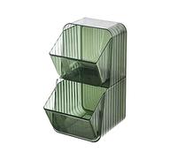 Contenitore per cialde di caffè, contenitore per capsule di caffè, scatola in acrilico, porta capsule K, scomparto trasparente, organizer per accessori da bar (verde, 26,9 x 13,6 (verde)