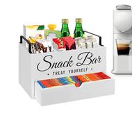 Contenitore per cialde di caffè, organizer per cialde di caffè, supporto per bancone, supporto in legno con cassetti per cucina, appartamento, cialde, tè, condimenti, sciroppo, zucchero