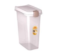 Contenitore per cibo animali trasparente Stefanplast lt 40 coperchio bianco