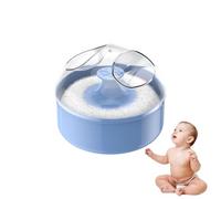 Contenitore per cipria con soffio - Applicatore di cipria per il corpo morbido e delicato sulla pelle | Custodia portatile trasparente per soffio di cipria da viaggio per polvere da bagno, talco per b