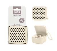 Contenitore per ciuccio BIBS con cordino Polka Dots. Supporto per ciuccio e contenitore per la sterilizzazione. Materiale approvato per uso alimentare 100% senza BPA - Ivory