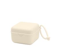 Contenitore per ciuccio BIBS con cordino. Supporto per ciuccio e contenitore per la sterilizzazione. Materiale approvato per uso alimentare 100% senza BPA. Prodotto in Danimarca. Ivory