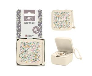 Contenitore per ciuccio BIBS Liberty con cordino. Supporto per ciuccio e contenitore per la sterilizzazione. Materiale approvato per uso alimentare 100% senza BPA - Ivory