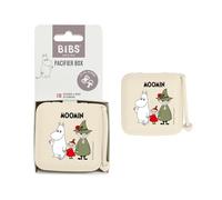 Contenitore per ciuccio BIBS x Moomins con cordino. Supporto per ciuccio e contenitore per la sterilizzazione. Materiale approvato per uso alimentare 100% senza BPA - Ivory