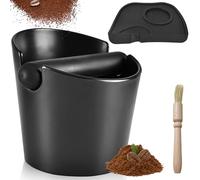 Contenitore per colino, contenitore per caffè a zback, contenitore per espresso, con leva a battente rimovibile, Knock Box Barista, accessori per cucina, caffetteria, ristorante, ufficio (nero)