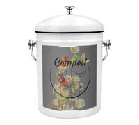 Contenitore per compostaggio da cucina, 5 l, resistente agli odori, per frutta, verdura, secchio per interni, rivestito in ruggine, secchio per la gestione dei rottami per amici e familiari