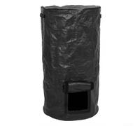 Contenitore per compostaggio da giardino riutilizzabile con coperchio lucernario per monitorare facilmente i progressi (nero, 45 x 80 cm)