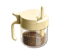Contenitore per condimento Organizzatore ermetico con cucchiaio | Contenitore per sale con coperchio per il piano di lavoro, in cucina, nella dispensa, in campeggio, per succhiare