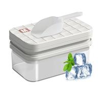 Contenitore per congelatore per cubetti di ghiaccio, 56 scomparti, con coperchio e contenitore, pratico strumento per tequila, vodka, whisky e