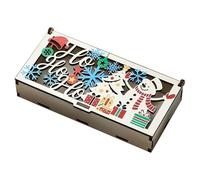 Contenitore Per Contanti Di Natale | Contenitore per Denaro Stagionale con Incisione - Scatola per Monete in Legno Natalizia,per Matrimonio Feste Riunioni Cerimonia di Laurea Casa Viaggio Ufficio