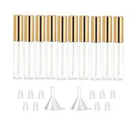 Contenitore per crema ciglia, con inserti in gomma e imbuto per olio di ricino, 10 ml, tubo di mascara vuoto con bacchetta per ciglia