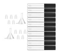 Contenitore per crema ciglia, con inserti in gomma e imbuto per olio di ricino, 10 ml, tubo di mascara vuoto con bacchetta per ciglia