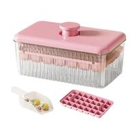 Contenitore per cubetti di ghiaccio con coperchio e scatola,Facile estrazione dei cubetti di ghiaccio per bevande fresche | Facile rimozione per bevande rinfrescanti come succo di cocktail e caffè