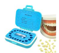 Contenitore per denti da latte | scatola dei ricordi arcobaleno per bambini, impermeabile e antipolvere, 20 denti, con fiala Lanugo, pinzette e palline di cotone per la raccolta dei denti