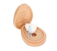 Contenitore per Denti per Bambini, Simpatico Cartone Animato Scatola per Denti per Bambini Contenitore per Denti in Legno di bambù per Bambini Contenitore con Scatole e Barattoli