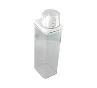 Contenitore per detersivo per bucato con coperchio ermetico, dispenser a prova di perdite con misurino per polvere o sapone liquido, contenitore trasparente per l'organizzazione della casa (1100 ml)
