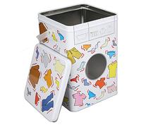 Contenitore per detersivo per bucato, contenitore in polvere con coperchio a finestra per contenere cialde, compresse, capsule, detersivi in polvere