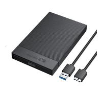 Contenitore per Disco Rigido da 2,5 Pollici Contenitore per Disco Rigido USB 3.0 con Cavo USB 3.0 Senza Strumenti per 2 SSD SATA da 5 Pollici e HDD in Altezza 9,5 mm 7 mm, UASP e Trim Supportati
