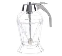 Contenitore per , dispenser per in vetro, dispenser per sciroppo d'acero, dispenser trasparente a pressione con supporto, bottiglia di lavabile in lavastoviglie con coperchio