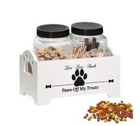 Contenitore per dolcetti per cani - Porta cibo per animali in legno ermetico, in multifunzionale per cani e gatti | Contenitore per la casa, , il bancone, ti