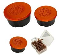 Contenitore per esche, contenitore per esche - 3 pezzi scatola portaoggetti per esche lombrichi, da impermeabile, supporto leggero per esche, Arancione 1, Consulte la descripción, Vedi