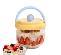 Contenitore per farina d'avena durante la notte,Contenitore portatile per il pranzo | Barattoli per insalata portatili - Per donne vegetariane, studenti, viaggiatori, dietro, ufficio, palestra, picnic