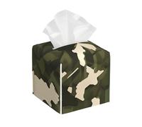 Contenitore per fazzoletti in pelle con stampa mimetica militare, organizer quadrato per tavolo, bagno, auto, ufficio