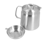 Contenitore per filtro 'olio Filtro olio versatile in acciaio inossidabile 304 Separatore d'olio da 1,5 l/2 l Pentola per filtro olio multifunzionale per cucina da campeggio (1,5 litri)