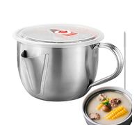 Contenitore Per Filtro Olio - Pentola In Acciaio Da 1000 Ml, Filtro Da Cucina Riutilizzabile, Pratico Separatore Di Grassi Con Foro Di Uscita Inferiore, Impugnatura Resistente Al Calore E Struttura Fa