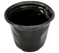 Contenitore per fiori in plastica bicolore nero, versatile ed elegante (A)