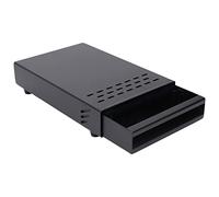 Contenitore per Fondi di Caffè Espresso in Acciaio Inox, Cassetto Estraibile Rimovibile con Piedini Antiscivolo, Accessori Barista per Casa Ufficio Bar