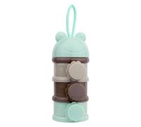 Contenitore per formule per bambini, dispenser per latte in polvere a 3 strati, scatola portatile per formule, contenitore da viaggio per bambini in età prescolare, bambini, blu, viola, 18,3 x 7,4 cm