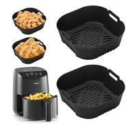 Contenitore per Friggitrice ad Aria per Cosori 2L e la Midea da 2L, 2 Pcs 15CM Silicone per Friggitrice ad Aria, Contenitori per Friggitrice ad Aria, Riutilizzabile Accessori Friggitrice ad Aria