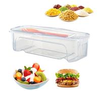 Contenitore per frutta - Contenitore trasparente per microonde, senza BPA, coperchio leggero, facile da usare, resistente al calore, per frigorifero e insalata, contenitore per verdure da dispensa