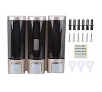 Contenitore per gel doccia con scatola per shampoo a tre camere con dispenser manuale da 3 x 200 ml