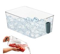 Contenitore per ghiaccio per congelatore Contenitore per cubetti di ghiaccio trasparente per uso alimentare senza BPA con maniglia per mobili da cucina congelatore Dispensa