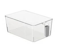 Contenitore per ghiaccio per congelatore, contenitore per ghiaccio per congelatore a cassetto per in PET per alimenti ad alta trasparenza con maniglia, organizer per fr