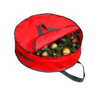 Contenitore per ghirlande di Natale, grande porta ghirlanda di Natale, impermeabile, organizer con cerniera per il Ringraziamento, auto, traslochi, Halloween, appartamenti, vacanze