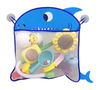 Contenitore per giocattoli da bagno, in rete per giocattoli da doccia, cestino per giocattoli da bagno, simpatico vassoio portaoggetti per giocattoli da bagno con ventosa per riporlo facilmente