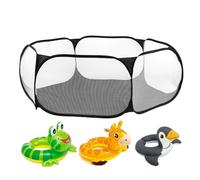 Contenitore per giocattoli da piscina, contenitore pieghevole per piscina, borsa organizer in rete, spaziosa attrezzatura da nuoto, organizer traspirante per giocattoli, palline, galleggianti