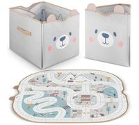 Contenitore per giocattoli e tappetino NK-408 Nukido - Grigio