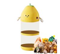 Contenitore per giocattoli farcito alto tubo trasparente | Secchio trasparente a forma di pera, secchio per bambole di peluche per giocattoli per bambini