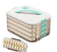 Contenitore per gnocchi - Contenitori congelatori a 4 strati | Grande porta biscotti con coperchio e maniglia | Contenitore da viaggio per biscotti con registratore di tempo | Vassoio di conservazione