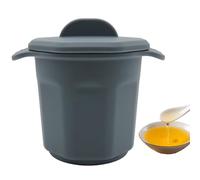 Contenitore per grasso al silicone, contenitore per grasso al silicone,Barattolo per da cucina con manico, coperchio e filtro | Risparmio olio portatile in, lavabile in lavastoviglie
