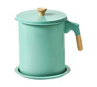 Contenitore per grasso con colino - Contenitore per grasso resistente al calore con filtro a maglia fine e vassoio estraibile | Contenitore con separatore per grasso da 1,4 l