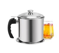 Contenitore per grasso, con coperchio dispenser e filtro di grande capacità, per camera da , appartamento, negozio, cucina, sala da pranzo, ristorante
