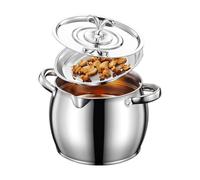 Contenitore per grasso da cucina, contenitore per grasso in acciaio inox, contenitore per grasso con coperchio setaccio, gestione ottimizzata dell'olio per cucina, cottura, cottura, colazione del fine