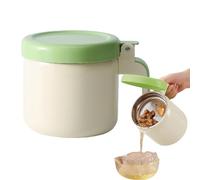 Contenitore per grasso da cucina, contenitore per grasso per , in acciaio inox, con filtro a maglia fine, grande lattina, contenitore per grasso per la conservazione di olio e grasso da